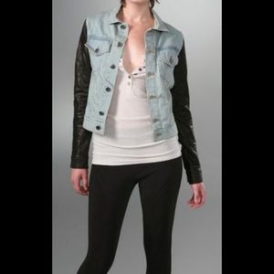 Alexander Wang Denim and Leather Jacket